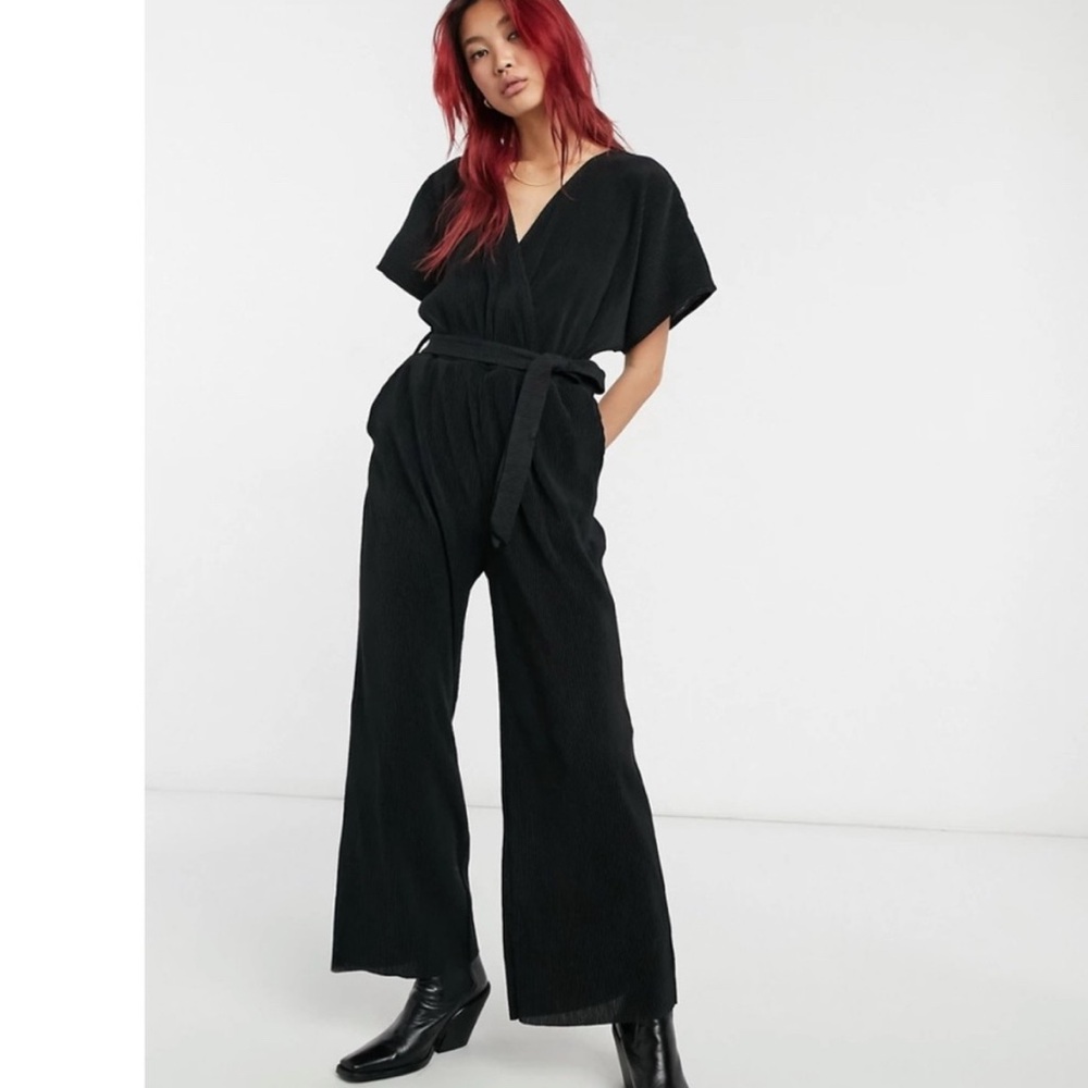 & Other Stories Ribbed Jersey Jumpsuit in Black - XS/S